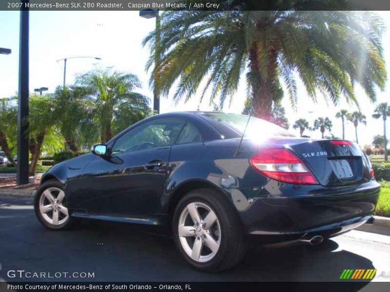 Caspian Blue Metallic / Ash Grey 2007 Mercedes-Benz SLK 280 Roadster