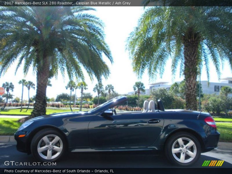 Caspian Blue Metallic / Ash Grey 2007 Mercedes-Benz SLK 280 Roadster