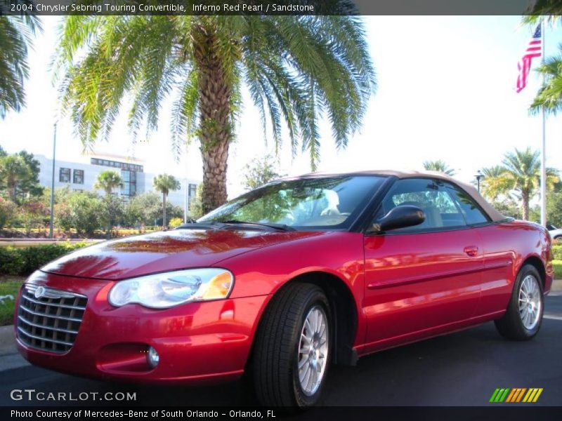 Inferno Red Pearl / Sandstone 2004 Chrysler Sebring Touring Convertible