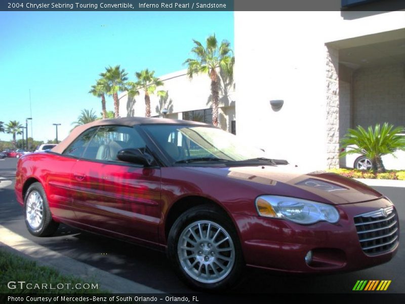 Inferno Red Pearl / Sandstone 2004 Chrysler Sebring Touring Convertible