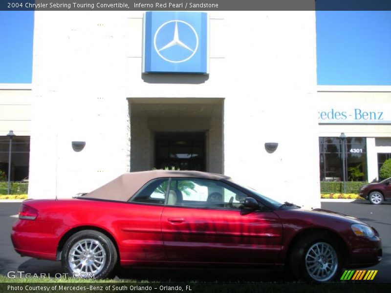 Inferno Red Pearl / Sandstone 2004 Chrysler Sebring Touring Convertible