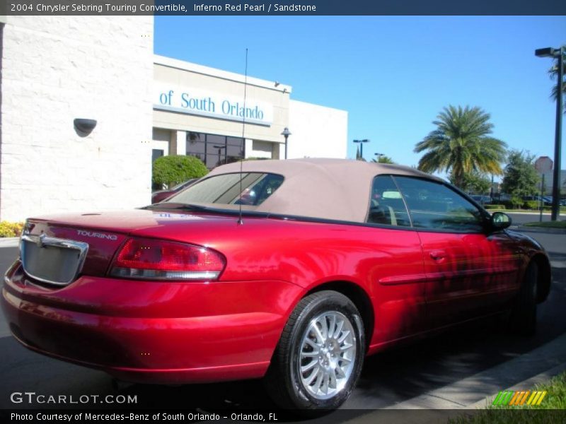 Inferno Red Pearl / Sandstone 2004 Chrysler Sebring Touring Convertible