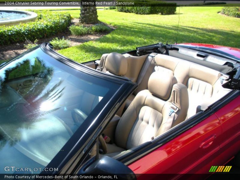 Inferno Red Pearl / Sandstone 2004 Chrysler Sebring Touring Convertible