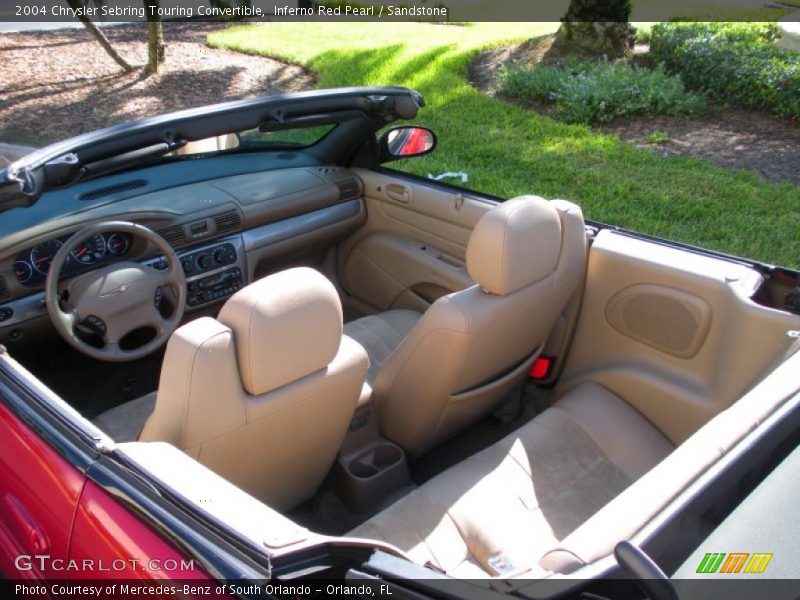 Inferno Red Pearl / Sandstone 2004 Chrysler Sebring Touring Convertible