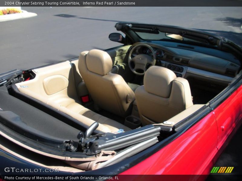 Inferno Red Pearl / Sandstone 2004 Chrysler Sebring Touring Convertible