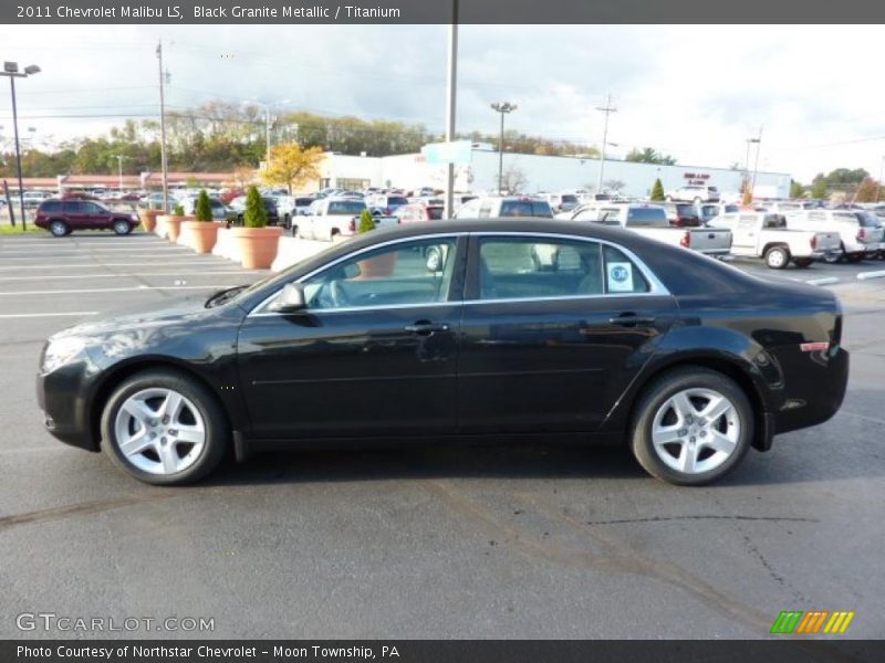 Black Granite Metallic / Titanium 2011 Chevrolet Malibu LS