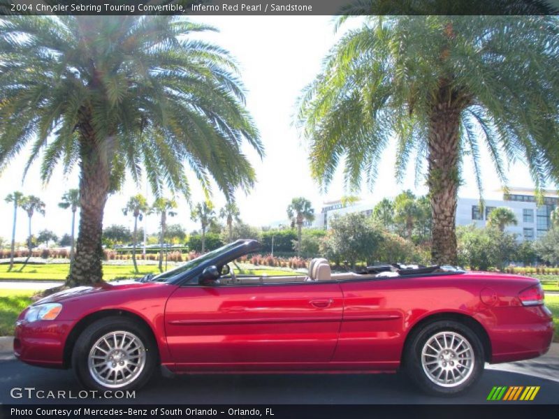 Inferno Red Pearl / Sandstone 2004 Chrysler Sebring Touring Convertible
