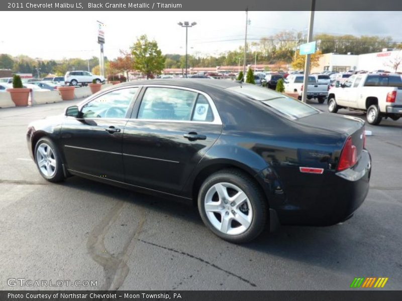 Black Granite Metallic / Titanium 2011 Chevrolet Malibu LS