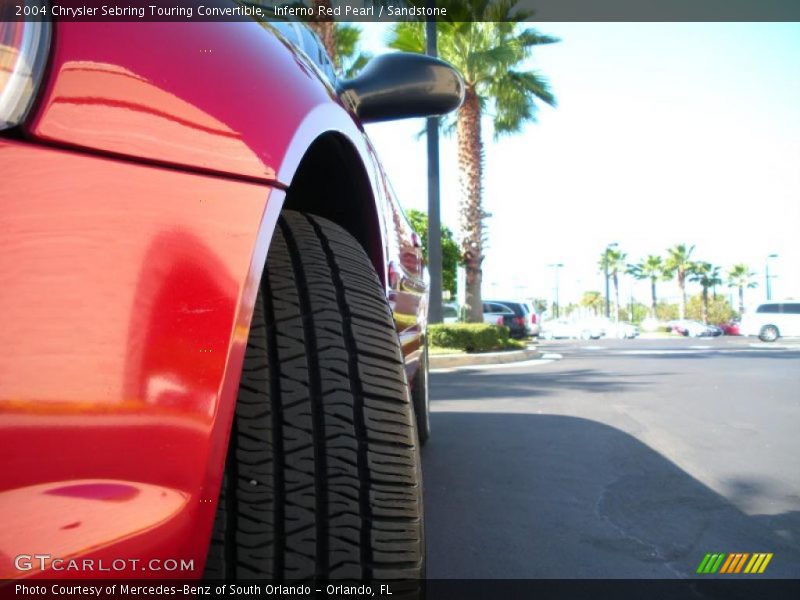 Inferno Red Pearl / Sandstone 2004 Chrysler Sebring Touring Convertible