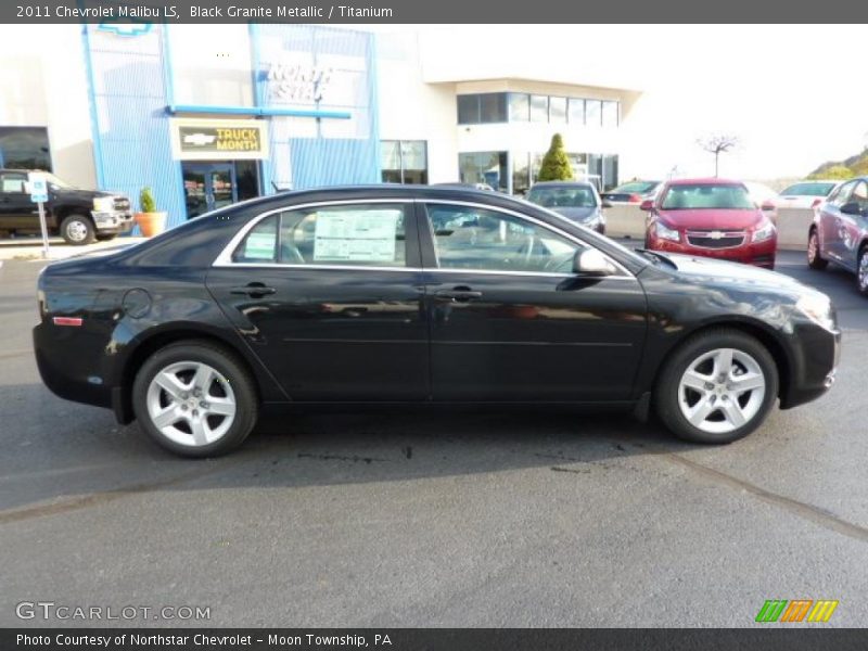Black Granite Metallic / Titanium 2011 Chevrolet Malibu LS