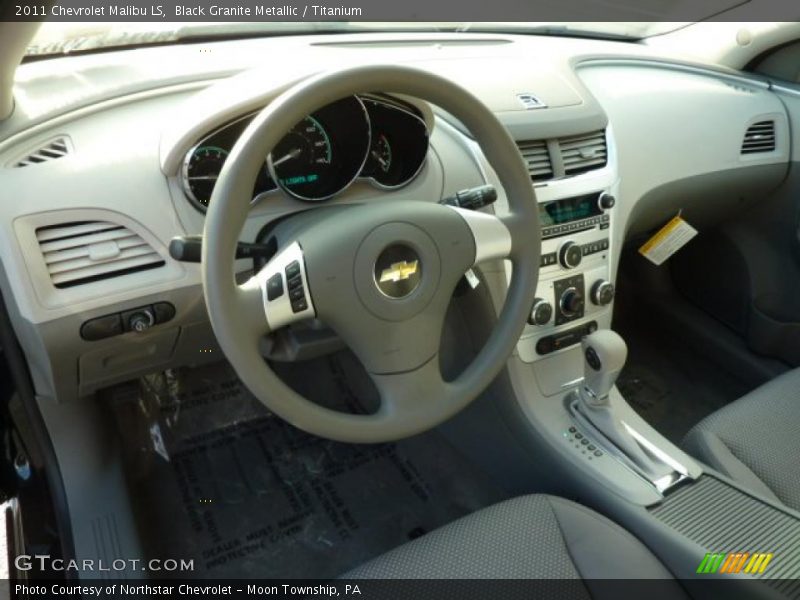 Black Granite Metallic / Titanium 2011 Chevrolet Malibu LS