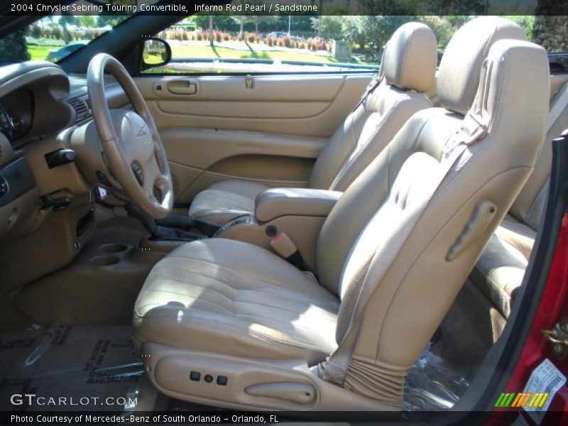 Inferno Red Pearl / Sandstone 2004 Chrysler Sebring Touring Convertible