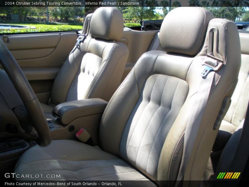 Inferno Red Pearl / Sandstone 2004 Chrysler Sebring Touring Convertible