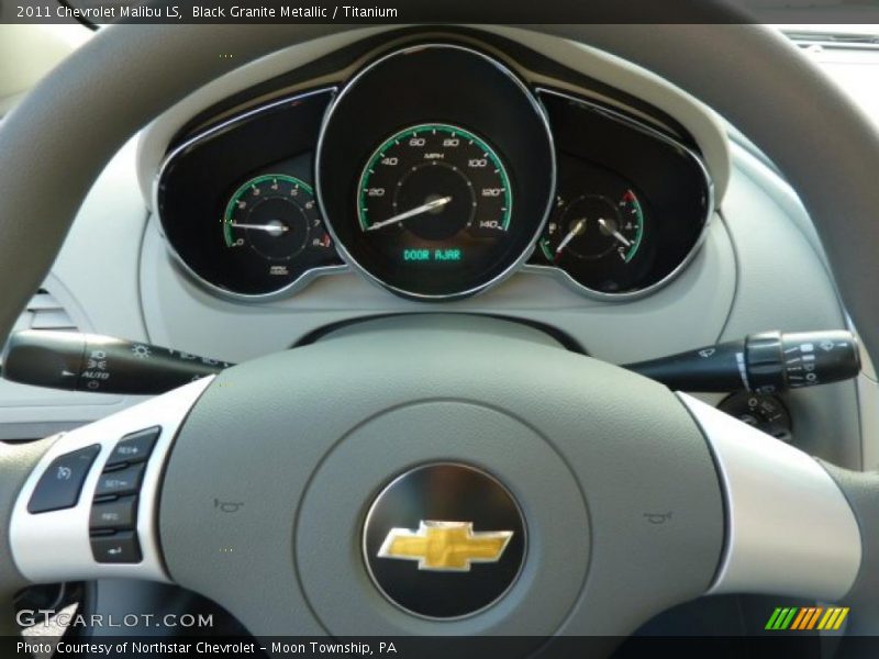 Black Granite Metallic / Titanium 2011 Chevrolet Malibu LS