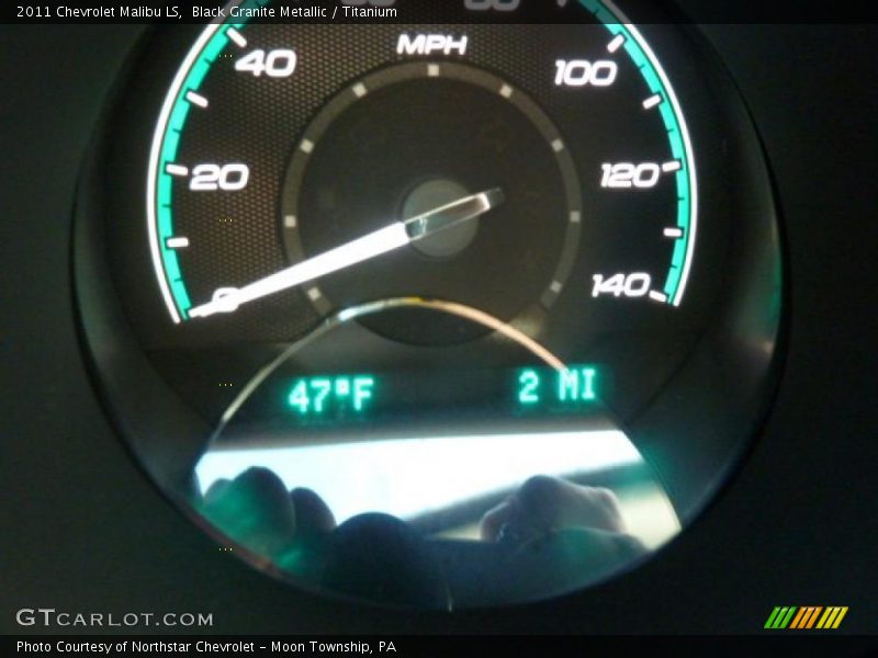 Black Granite Metallic / Titanium 2011 Chevrolet Malibu LS