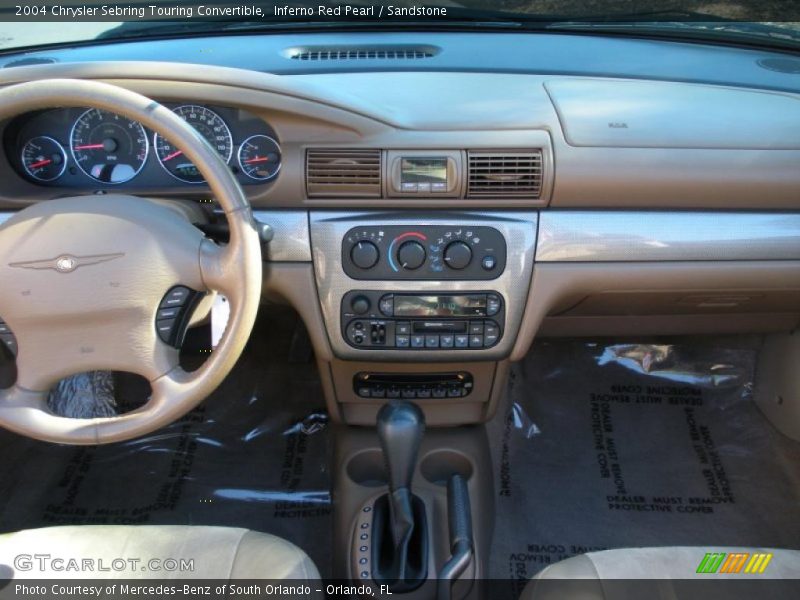 Inferno Red Pearl / Sandstone 2004 Chrysler Sebring Touring Convertible