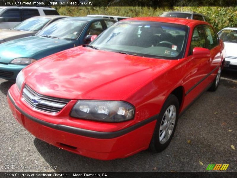 Bright Red / Medium Gray 2002 Chevrolet Impala