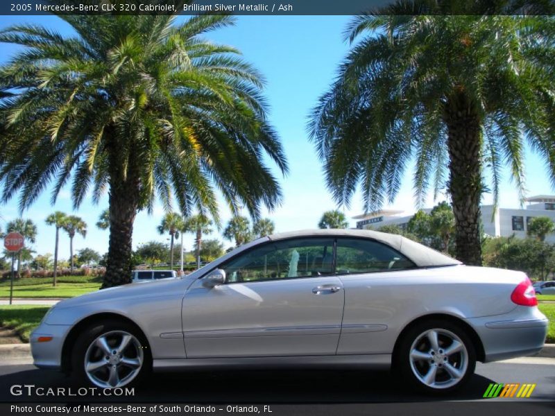 Brilliant Silver Metallic / Ash 2005 Mercedes-Benz CLK 320 Cabriolet