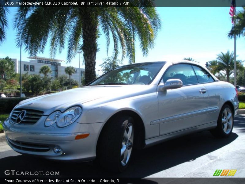 Brilliant Silver Metallic / Ash 2005 Mercedes-Benz CLK 320 Cabriolet
