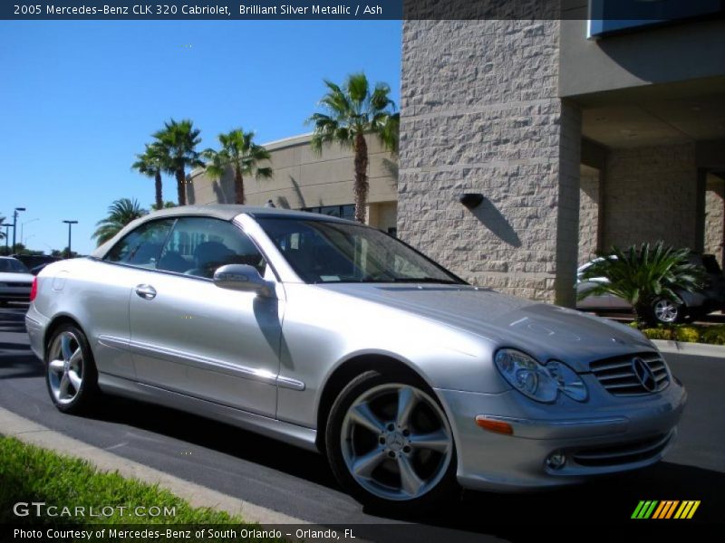 Brilliant Silver Metallic / Ash 2005 Mercedes-Benz CLK 320 Cabriolet
