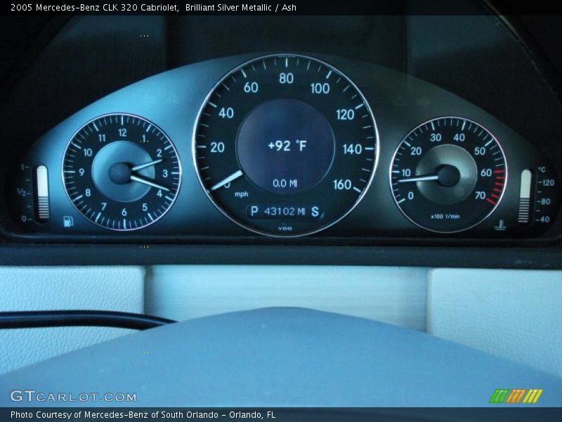 Brilliant Silver Metallic / Ash 2005 Mercedes-Benz CLK 320 Cabriolet