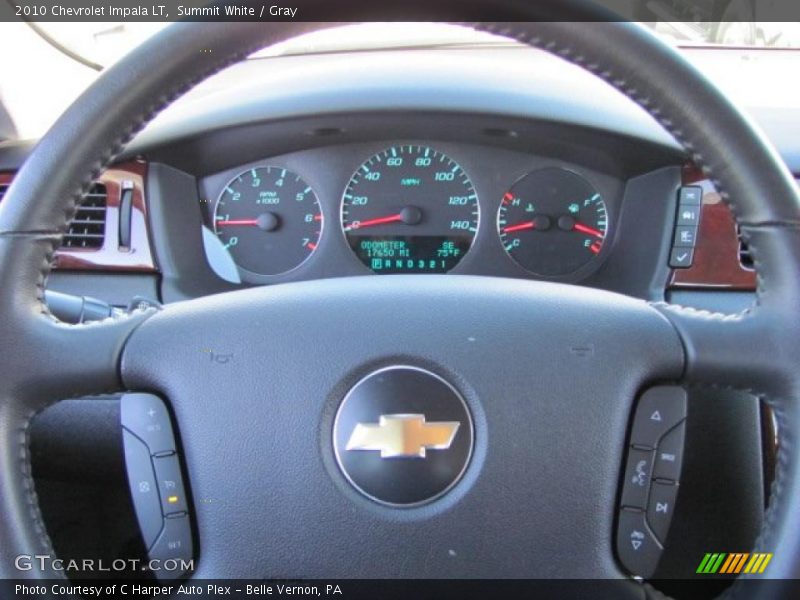 Summit White / Gray 2010 Chevrolet Impala LT