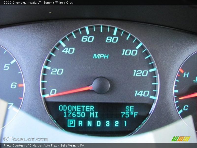 Summit White / Gray 2010 Chevrolet Impala LT