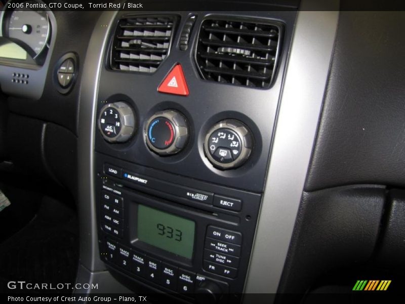 Controls of 2006 GTO Coupe