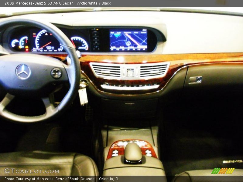Arctic White / Black 2009 Mercedes-Benz S 63 AMG Sedan