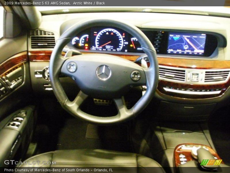 Arctic White / Black 2009 Mercedes-Benz S 63 AMG Sedan