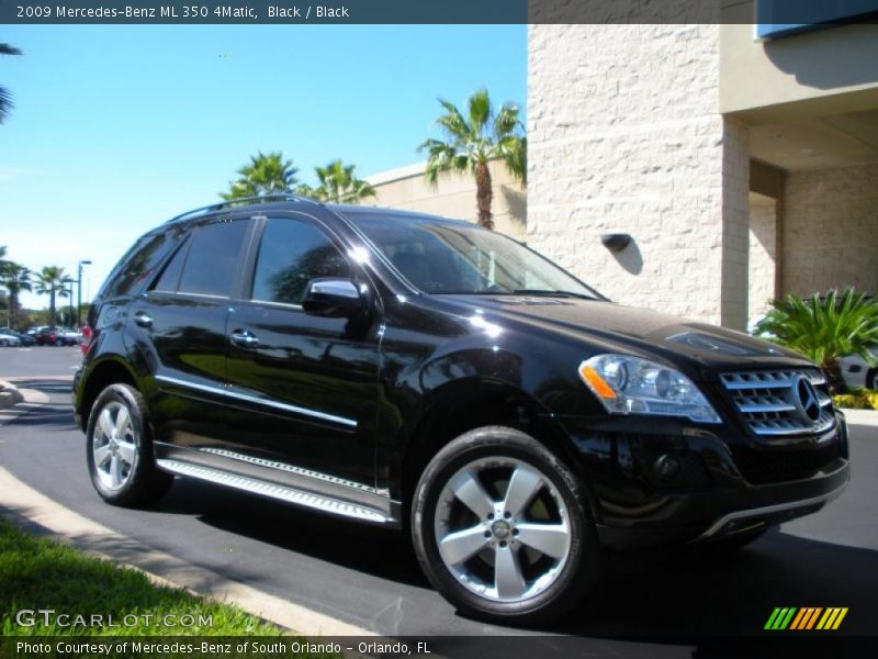 Black / Black 2009 Mercedes-Benz ML 350 4Matic