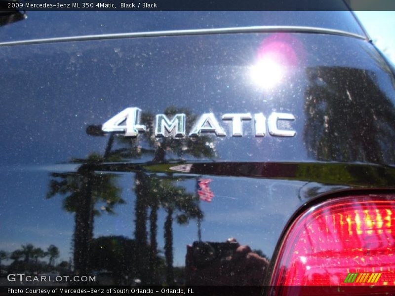 Black / Black 2009 Mercedes-Benz ML 350 4Matic