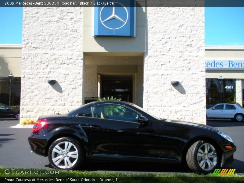 Black / Black/Beige 2009 Mercedes-Benz SLK 350 Roadster