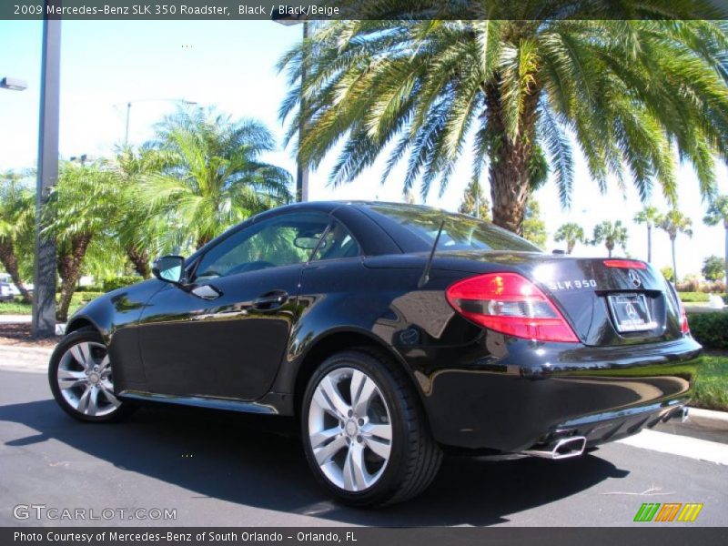Black / Black/Beige 2009 Mercedes-Benz SLK 350 Roadster