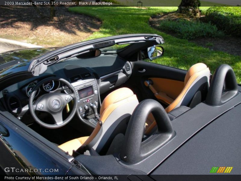 Black / Black/Beige 2009 Mercedes-Benz SLK 350 Roadster