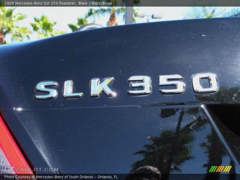 Black / Black/Beige 2009 Mercedes-Benz SLK 350 Roadster