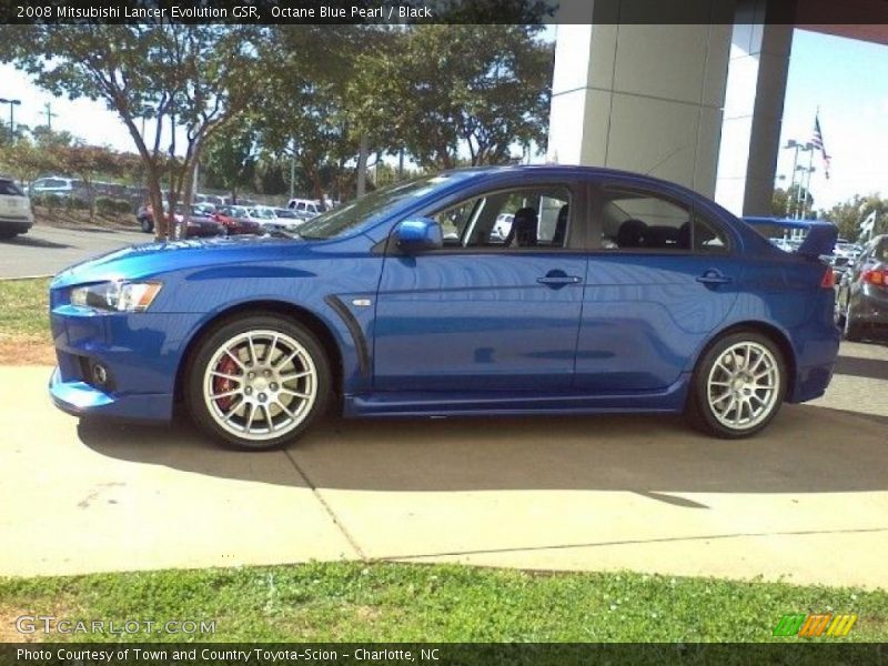Octane Blue Pearl / Black 2008 Mitsubishi Lancer Evolution GSR