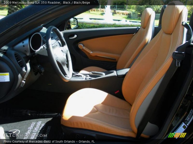 Black / Black/Beige 2009 Mercedes-Benz SLK 350 Roadster