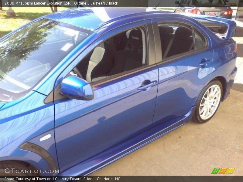 Octane Blue Pearl / Black 2008 Mitsubishi Lancer Evolution GSR