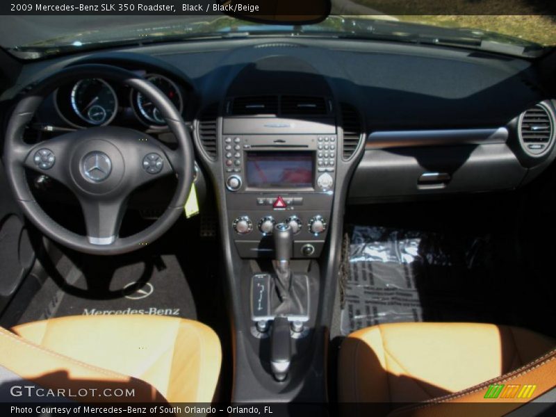 Black / Black/Beige 2009 Mercedes-Benz SLK 350 Roadster