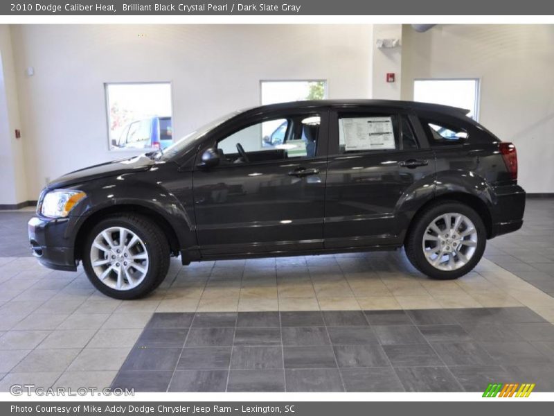 Brilliant Black Crystal Pearl / Dark Slate Gray 2010 Dodge Caliber Heat