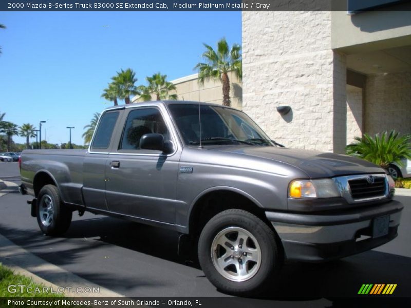 Medium Platinum Metallic / Gray 2000 Mazda B-Series Truck B3000 SE Extended Cab