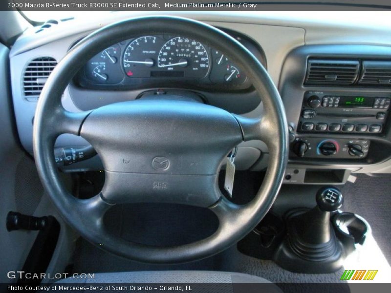 Medium Platinum Metallic / Gray 2000 Mazda B-Series Truck B3000 SE Extended Cab