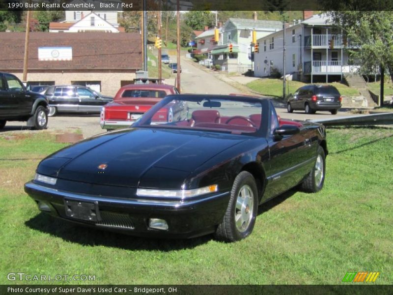 Black / Red 1990 Buick Reatta Convertible