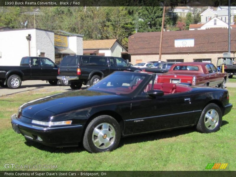 Black / Red 1990 Buick Reatta Convertible