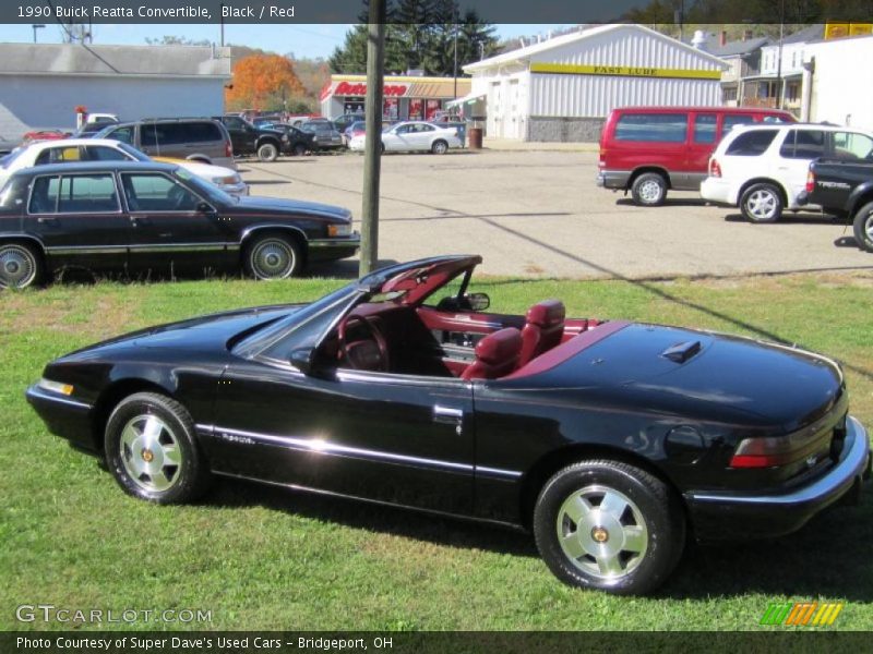 Black / Red 1990 Buick Reatta Convertible