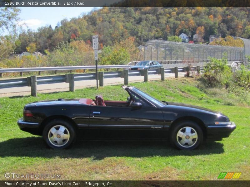Black / Red 1990 Buick Reatta Convertible