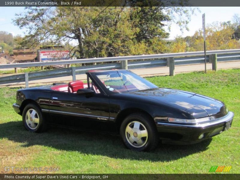 Black / Red 1990 Buick Reatta Convertible
