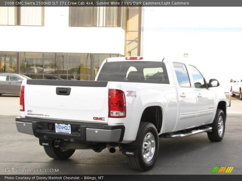 Summit White / Very Dark Cashmere/Light Cashmere 2008 GMC Sierra 2500HD SLT Z71 Crew Cab 4x4