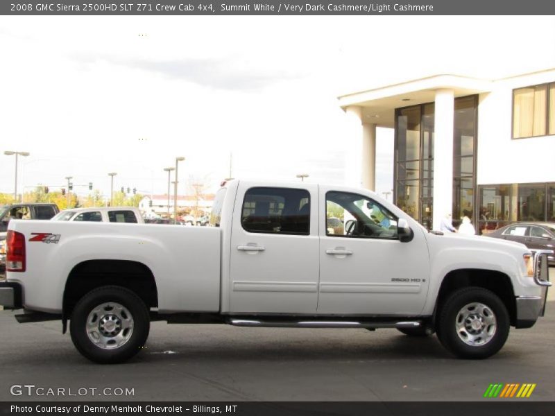 Summit White / Very Dark Cashmere/Light Cashmere 2008 GMC Sierra 2500HD SLT Z71 Crew Cab 4x4